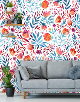 Painted Natural Wallpaper